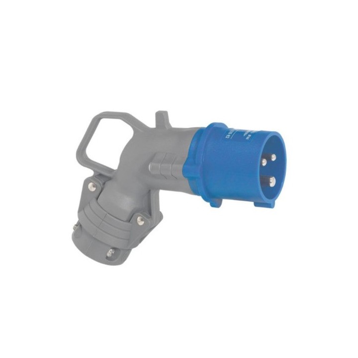 Legrand - Fiche mobile coudée Hypra IP44 16A - 200V~ à 250V~ - 2P+T - plastique - Réf : 052062