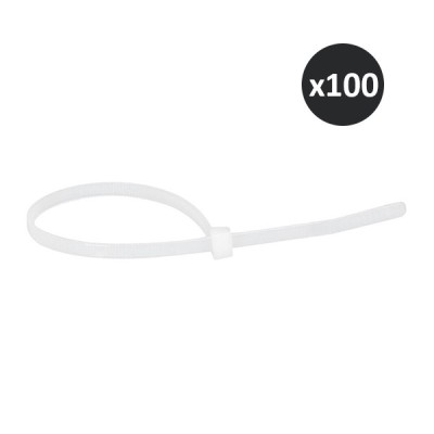 Legrand - 100 Colliers Colring incolores à  denture intérieure 3.5 x 180mm- Réf : 032038