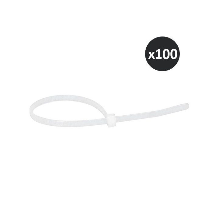 Legrand - 100 Colliers Colring incolores à  denture intérieure 3.5 x 180mm- Réf : 032038