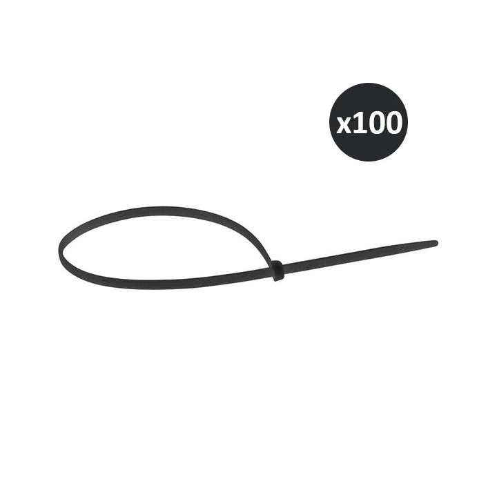 Legrand - 100 Colliers Colring noirs à denture intérieure 4,6 x 360mm - Réf : 032024
