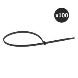 Legrand - 100 Colliers Colring noirs à denture intérieure 4,6 x 180mm - Réf : 032022