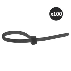 Legrand - 100 Colliers Colring noirs à denture intérieure largeur 2,4 x 140mm- Réf : 032013