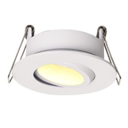 Krisane -  Support spot orientable - Ø75 x H40 mm - Blanc - Encastrable - Anti-éblouissement - Réf : KRI20016