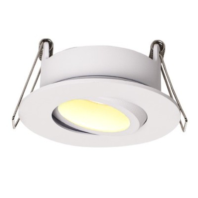 Krisane -  Support spot orientable - Ø75 x H40 mm - Blanc - Encastrable - Anti-éblouissement - Réf : KRI20016