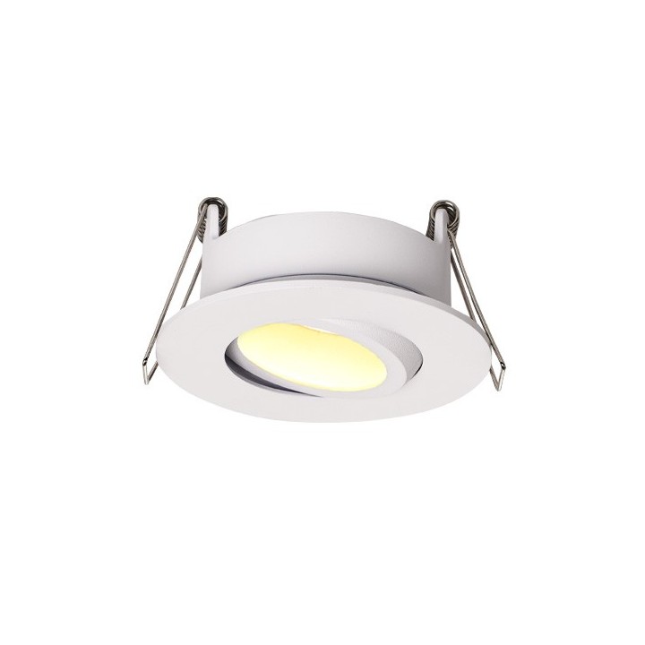 Krisane -  Support spot orientable - Ø75 x H40 mm - Blanc - Encastrable - Anti-éblouissement - Réf : KRI20016