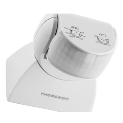 Thorgeon - Détecteur de mouvement infrarouge - 12m - 1200W - IP65 - Blanc - Réf : 02005