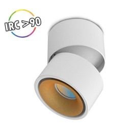 Miidex Lighting - Applique Décorative CCT 6W Blanc/Doré - Inclinable/orientable - Réf : 100486