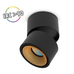 Miidex Lighting - Applique Décorative CCT 6W Noir/Doré - Inclinable/orientable - Réf : 100487