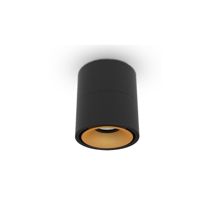 Miidex Lighting - Applique Décorative CCT 6W Noir/Doré - Inclinable/orientable - Réf : 100487