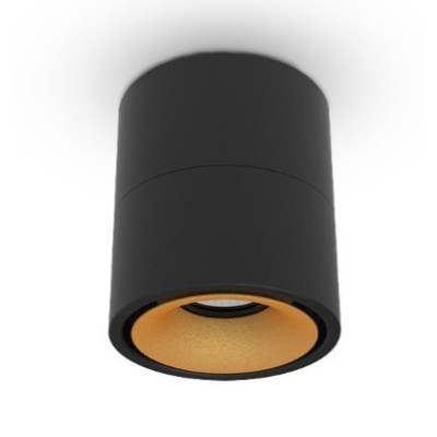 Miidex Lighting - Applique Décorative CCT 12W Noir/Doré - Inclinable/orientable - Réf : 100489