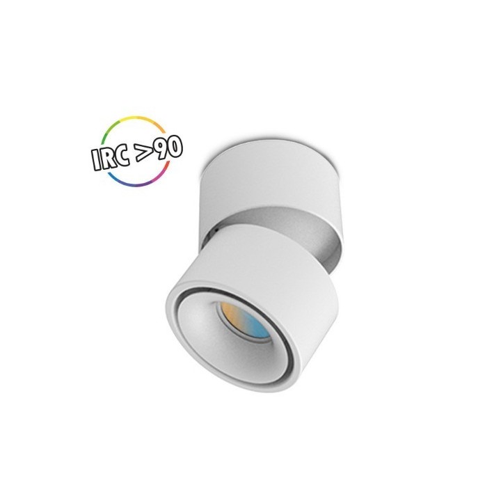 Miidex Lighting - Applique Décorative CCT 12W Blanc - Inclinable/orientable - Réf : 100623