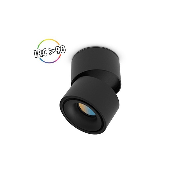 Miidex Lighting - Applique Décorative CCT 12W Noir- Inclinable/orientable - Réf : 100624