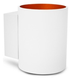 Miidex Lighting - Applique Murale G9 X1 Blanc/Doré Cylindrique - Réf : 70039