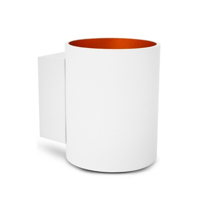 Miidex Lighting - Applique Murale G9 X1 Blanc/Doré Cylindrique - Réf : 70039