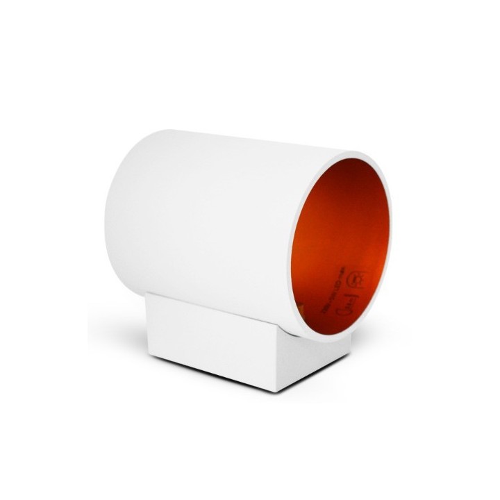 Miidex Lighting - Applique Murale G9 X1 Blanc/Doré Cylindrique - Réf : 70039