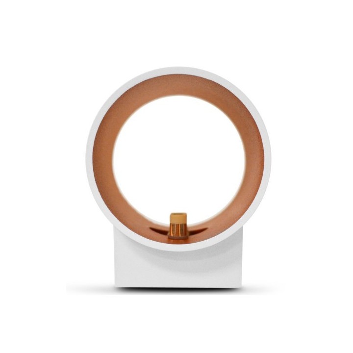 Miidex Lighting - Applique Murale G9 X1 Blanc/Doré Cylindrique - Réf : 70039