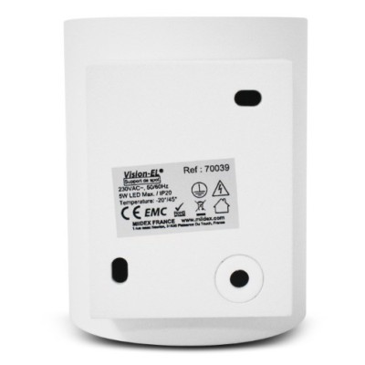 Miidex Lighting - Applique Murale G9 X1 Blanc/Doré Cylindrique - Réf : 70039