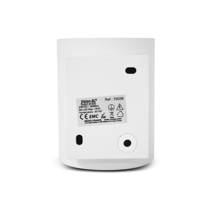 Miidex Lighting - Applique Murale G9 X1 Blanc/Doré Cylindrique - Réf : 70039