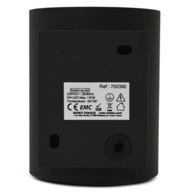 Miidex Lighting - Applique Murale G9 X1 Noir/Doré Cylindrique - Réf : 700390