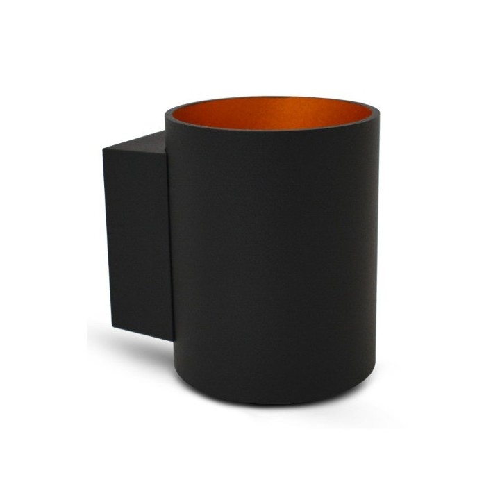Miidex Lighting - Applique Murale G9 X1 Noir/Doré Cylindrique - Réf : 700390