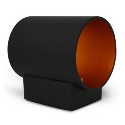 Miidex Lighting - Applique Murale G9 X1 Noir/Doré Cylindrique - Réf : 700390