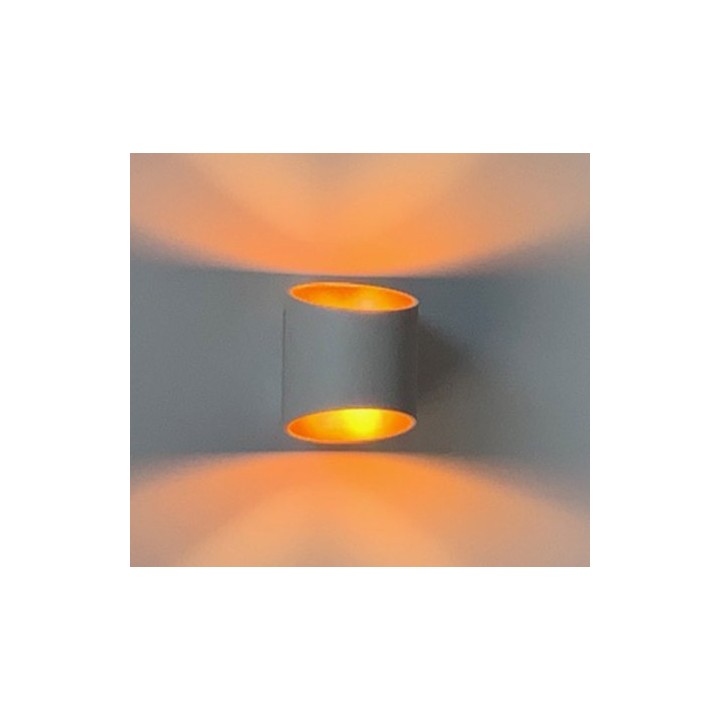 Miidex Lighting - Applique Murale G9 X1 Blanc/Doré Oblique - Réf : 700410