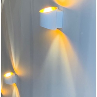 Miidex Lighting - Applique Murale G9 X1 Blanc/Doré Oblique - Réf : 700410
