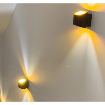 Miidex Lighting - Applique Murale G9 X1 Noir/Doré Oblique - Réf : 70041