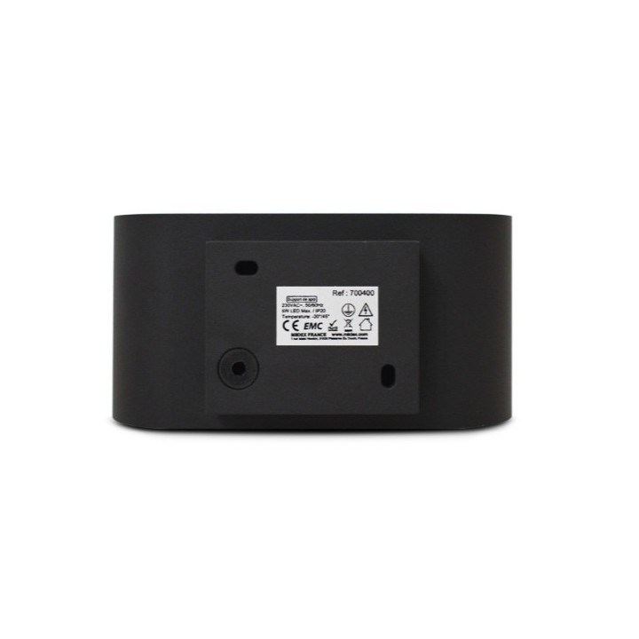 Miidex Lighting - Applique Murale G9 X1 Noir/Doré Ovale- Réf : 700400
