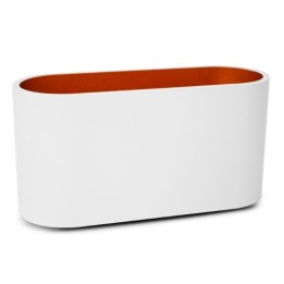 Miidex Lighting - Applique Murale G9 X1 Blanc/Doré Ovale - Réf : 70040