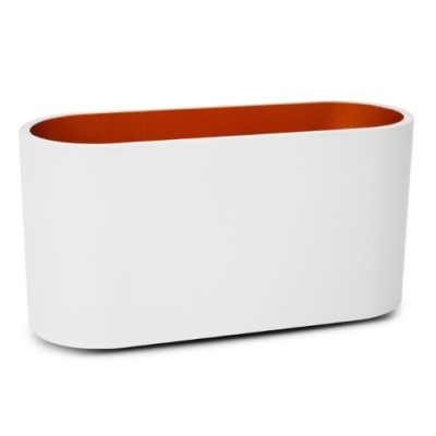 Miidex Lighting - Applique Murale G9 X1 Blanc/Doré Ovale - Réf : 70040