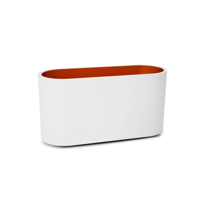 Miidex Lighting - Applique Murale G9 X1 Blanc/Doré Ovale - Réf : 70040