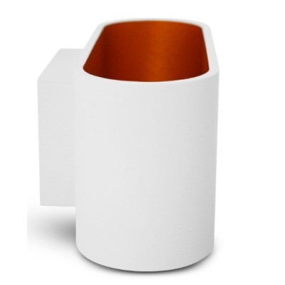 Miidex Lighting - Applique Murale G9 X1 Blanc/Doré Ovale - Réf : 70040