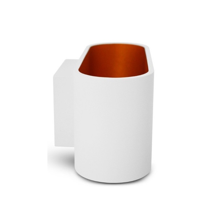 Miidex Lighting - Applique Murale G9 X1 Blanc/Doré Ovale - Réf : 70040
