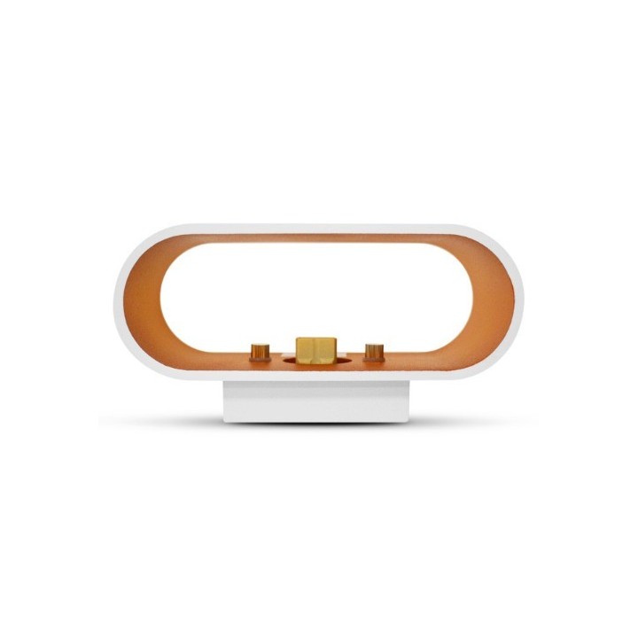 Miidex Lighting - Applique Murale G9 X1 Blanc/Doré Ovale - Réf : 70040