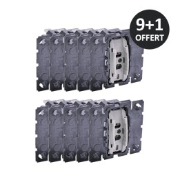 Legrand Céliane - 10 poussoirs inverseurs dont 1 offert - 6 A - Contact NO-NF - Réf : 067031(10)