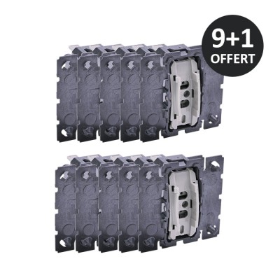 Legrand Céliane - 10 poussoirs inverseurs dont 1 offert - 6 A - Contact NO-NF - Réf : 067031(10)