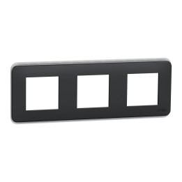 Schneider Unica Pro -Unica Pro - plaque de finition - Anthracite - 3 postes - Réf : NU400654