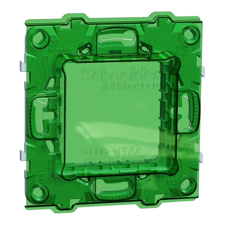 Schneider Unica - support de fixation 2 modules avec protection de chantier - zamac - Réf : NU7002C