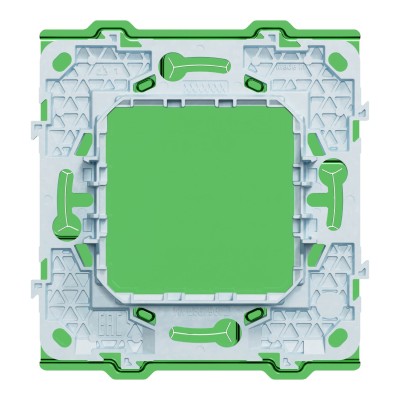 Schneider Unica - support de fixation 2 modules avec protection de chantier - zamac - Réf : NU7002C