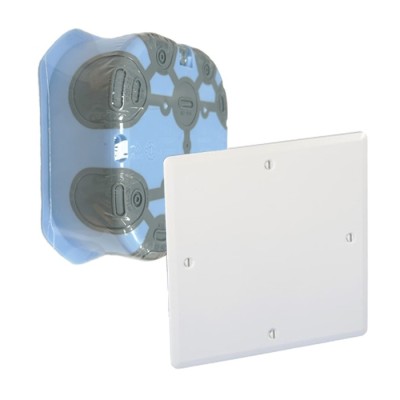 Eur'ohm - Boîte de dérivation encastrée RT20203 pour cloisons sèches - 100x100x40 mm - Réf : 51013