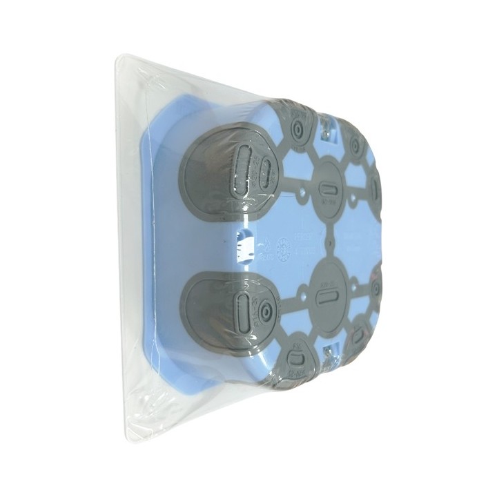 Eur'ohm - Boîte de dérivation encastrée RT20203 pour cloisons sèches - 100x100x40 mm - Réf : 51013