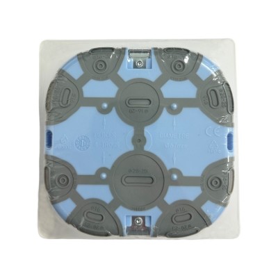 Eur'ohm - Boîte de dérivation encastrée RT20203 pour cloisons sèches - 100x100x40 mm - Réf : 51013
