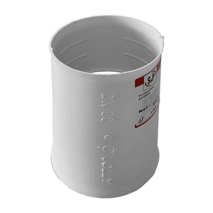 S&P - Manchon PVC rigide - Ø90 mm - Connexion mâle-mâle - Gamme pluggit circulaire - Réf : 865054