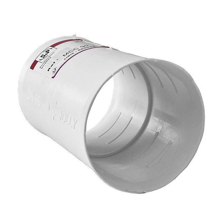 S&P - Manchon PVC rigide - ø90 mm - Connexion mâle-mâle - Gamme pluggit circulaire - Réf : 865054