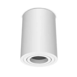 Miidex Lighting - Support de Spot Saillie GU10 (sans ampoule) Cylindre Blanc - Réf : 6800