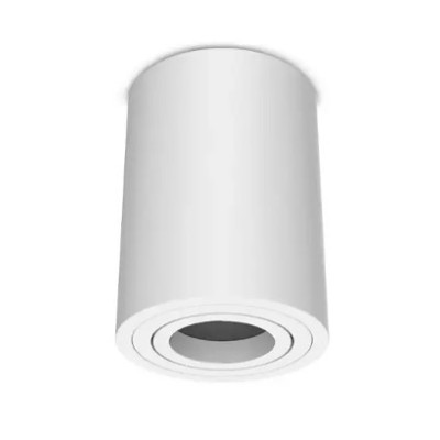 Miidex Lighting - Support de Spot Saillie GU10 (sans ampoule) Cylindre Blanc - Réf : 6800
