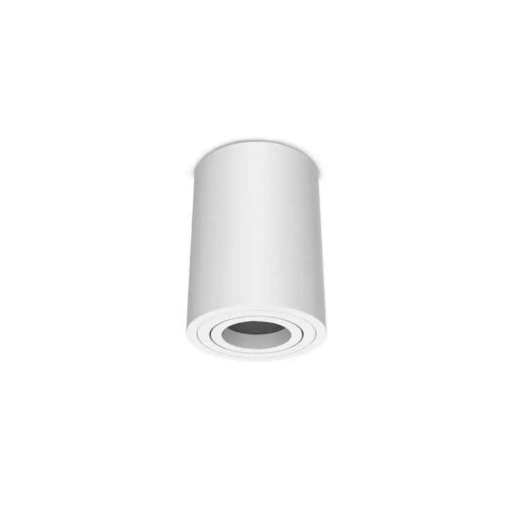 Miidex Lighting - Support de Spot Saillie GU10 (sans ampoule) Cylindre Blanc - Réf : 6800