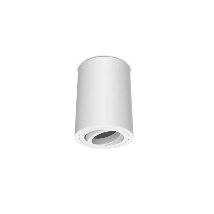 Miidex Lighting - Support de Spot Saillie GU10 (sans ampoule) Cylindre Blanc - Réf : 6800