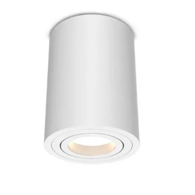 Miidex Lighting - Support de Spot Saillie GU10 (sans ampoule) Cylindre Blanc - Réf : 6800